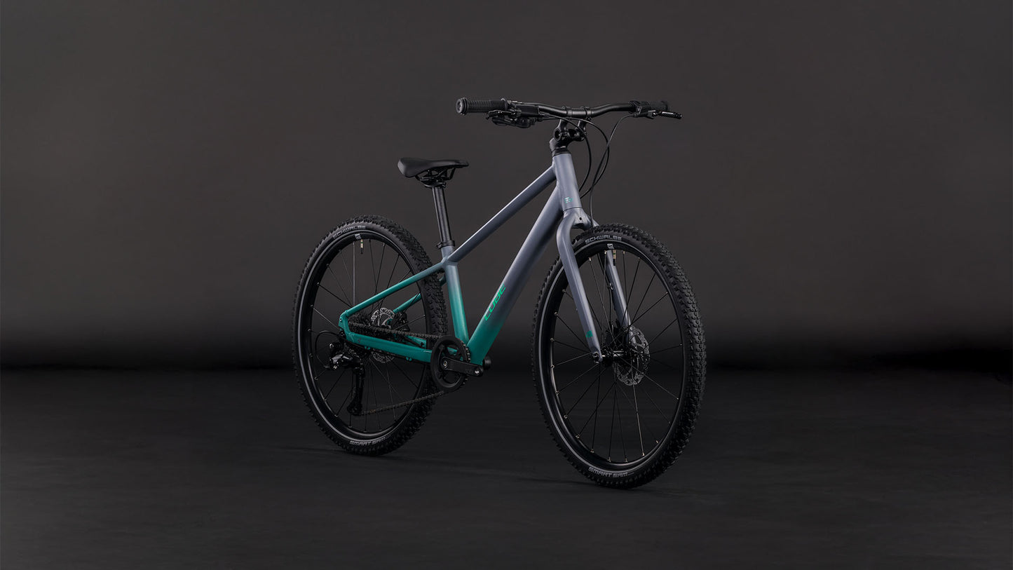 Produktbild: Cube Numove 240 Disc lavagrey´n´coolgreen, Schrägansicht (schwarzer Hintergrund)