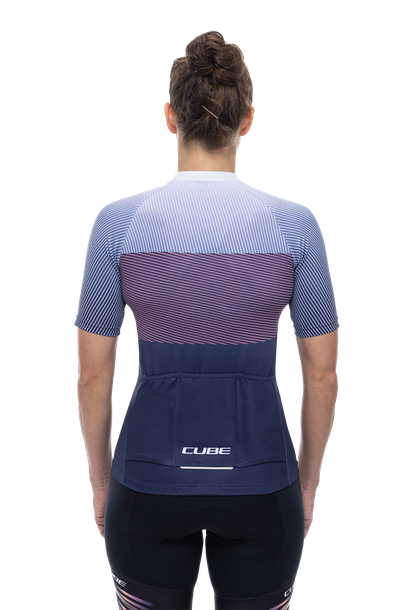 CUBE TEAMLINE WS Trikot CMPT kurzarm blue´n´violet
