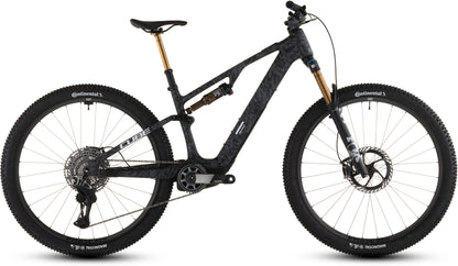CUBE AMS Hybrid ONE44 C:68X SLT 400x E-Mountainbike Fully 2027 in matrixblack und white, Seitenansicht