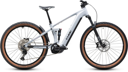 CUBE Stereo Hybrid ONE22 Pro 800 E-Mountainbike Fully 2027 in foggrey und sparklerose, Seitenansicht