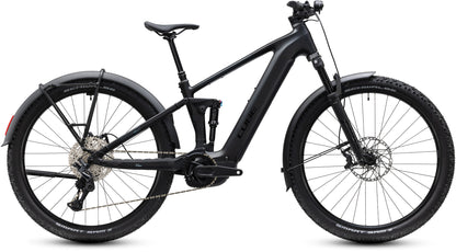 CUBE Stereo Hybrid ONE22 SLX 800 FE E-Mountainbike Fully 2027 in silverdust und chrome, Seitenansicht