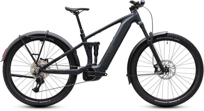 CUBE Stereo Hybrid ONE44 Pro 800 FE E-Mountainbike Fully 2027 in coal und black, Seitenansicht