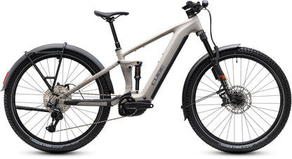 CUBE Stereo Hybrid ONE44 SLX 800 FE E-Mountainbike Fully 2027 in oatgrey und grey, Seitenansicht
