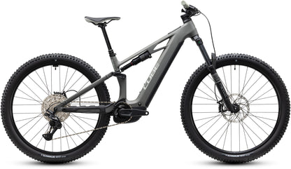 CUBE Stereo Hybrid ONE44 HPC Pro 800 E-Mountainbike Fully 2027 in oldgrey und black, Seitenansicht