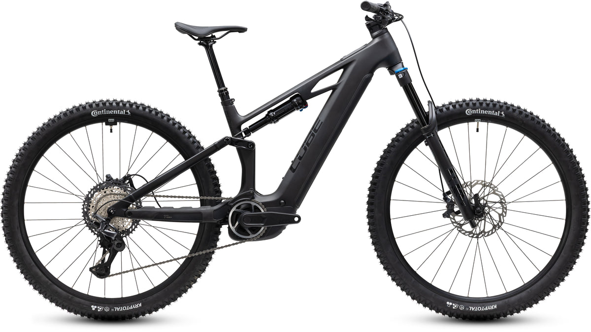 CUBE Stereo Hybrid ONE44 HPC SLX 800 E-Mountainbike Fully 2027 in blackline, Seitenansicht