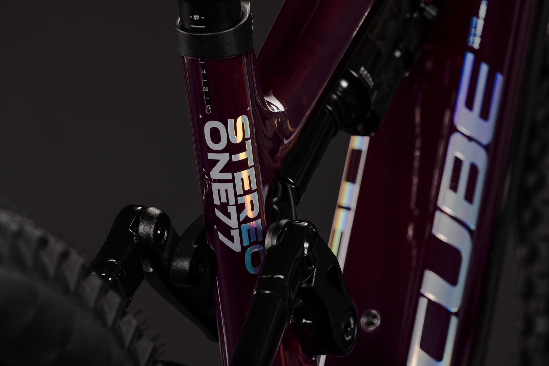 CUBE Stereo Hybrid ONE77 HPC SLX 800 E-Mountainbike Fully 2027, Rahmendetail