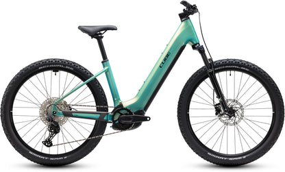 CUBE Reaction Hybrid Performance 720 Maldivian N Black Easy Entry E-Mountainbike Hardtail, Seitenansicht