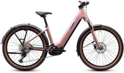 CUBE Reaction Hybrid Performance 720 FE Easy Entry E-Mountainbike Hardtail 2027 in ruby und black, Seitenansicht