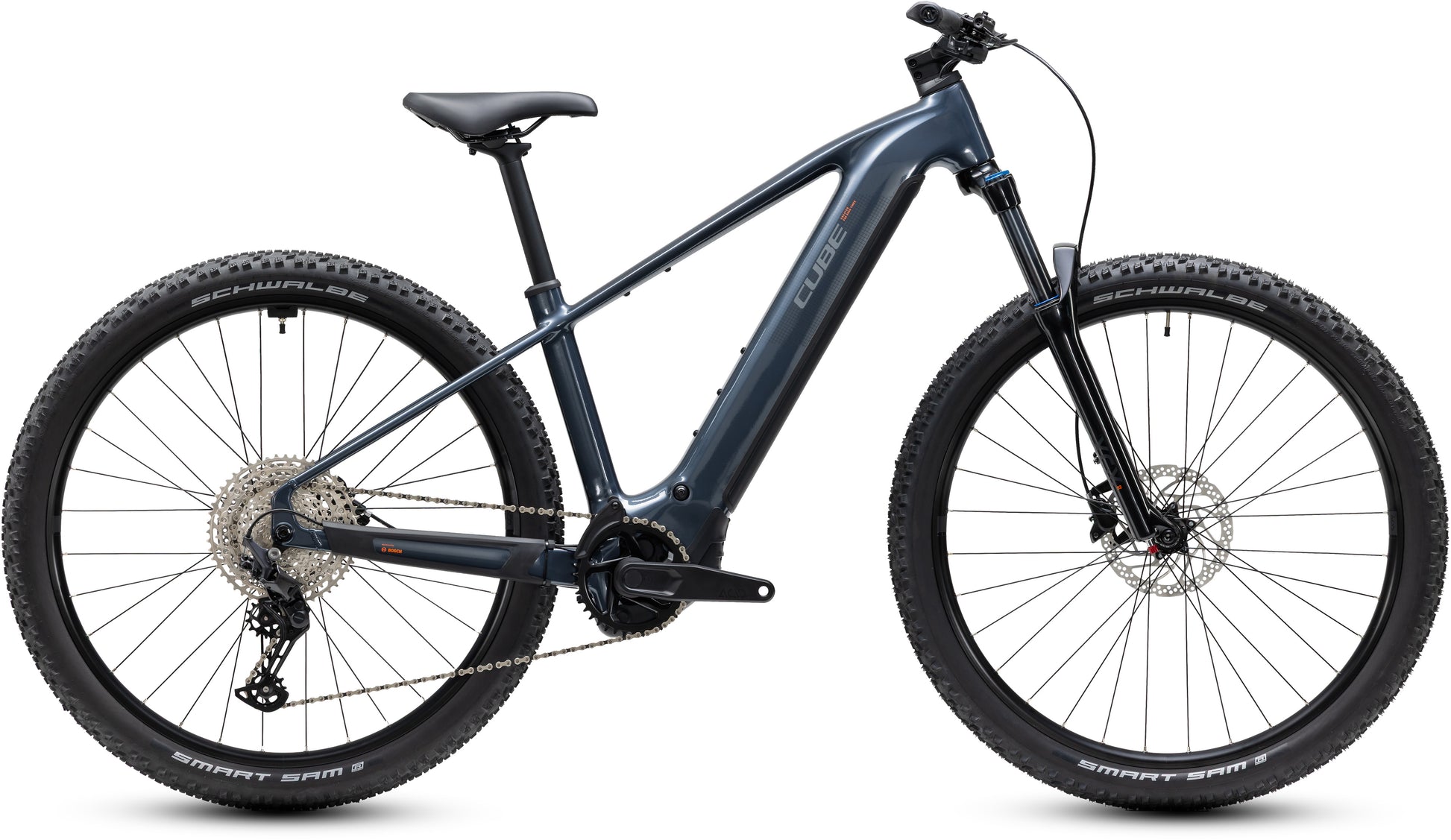 CUBE Reaction Hybrid ONE 720 E-Mountainbike Hardtail 2027 in oolonggrey und reflex, Seitenansicht
