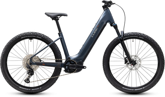 CUBE Reaction Hybrid ONE 720 Easy Entry E-Mountainbike Hardtail 2027 in oolonggrey und reflex, Seitenansicht