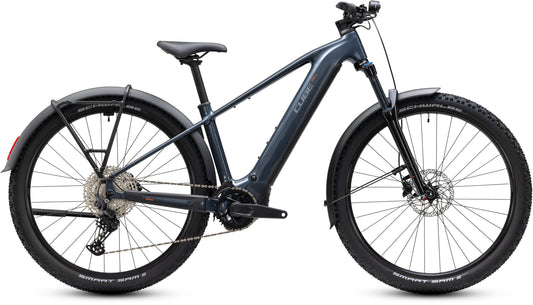 CUBE Reaction Hybrid ONE 720 FE E-Mountainbike Hardtail 2027 in oolonggrey und reflex, Seitenansicht