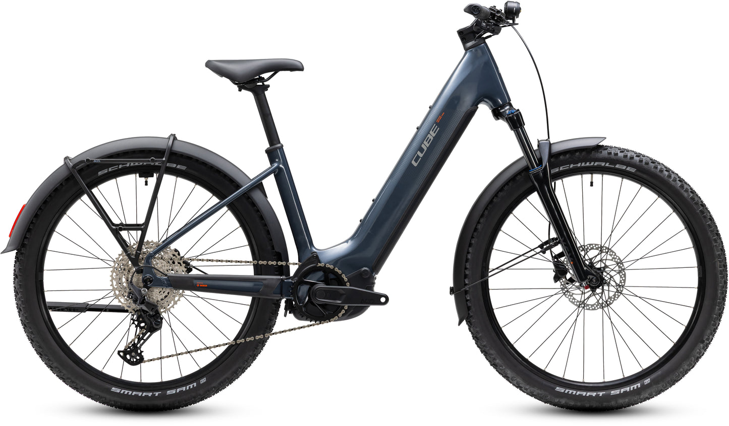 CUBE Reaction Hybrid ONE 720 FE Oolonggrey N Reflex Easy Entry E-Mountainbike Hardtail, Seitenansicht