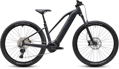 CUBE Reaction Hybrid Pro 800 Trapeze E-Mountainbike Hardtail 2027 in silverdust und prism, Seitenansicht