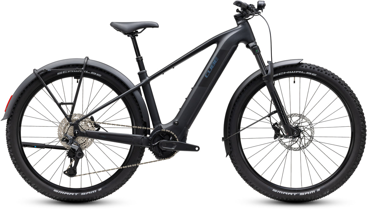 CUBE Reaction Hybrid Pro 800 FE E-Mountainbike Hardtail 2027 in silverdust und prism, Seitenansicht