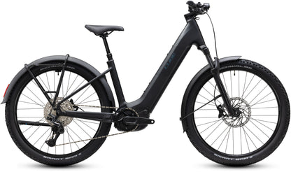 CUBE Reaction Hybrid Pro 800 FE Easy Entry E-Mountainbike Hardtail 2027 in silverdust und prism, Seitenansicht