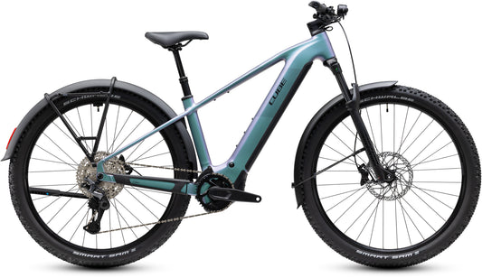 CUBE Reaction Hybrid Pro 800 FE E-Mountainbike Hardtail 2027 in polarlight und black, Seitenansicht