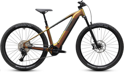 CUBE Reaction Hybrid SLX 800 E-Mountainbike Hardtail 2027 in autumn und black, Seitenansicht