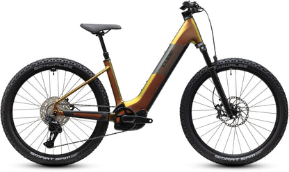 CUBE Reaction Hybrid SLX 800 Easy Entry E-Mountainbike Hardtail 2027 in autumn und black, Seitenansicht