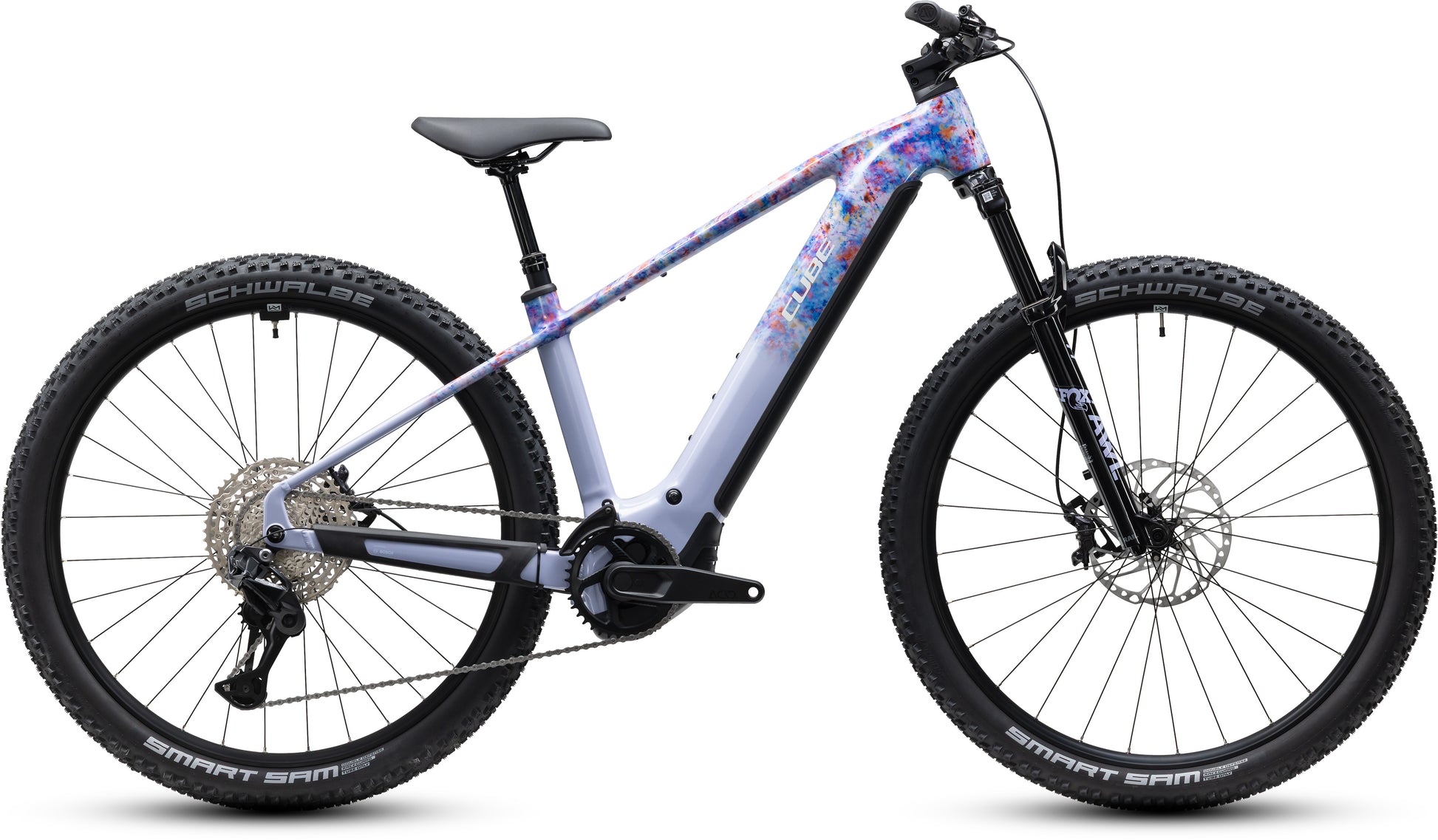 CUBE Reaction Hybrid SLX 800 E-Mountainbike Hardtail 2027 in artline, Seitenansicht