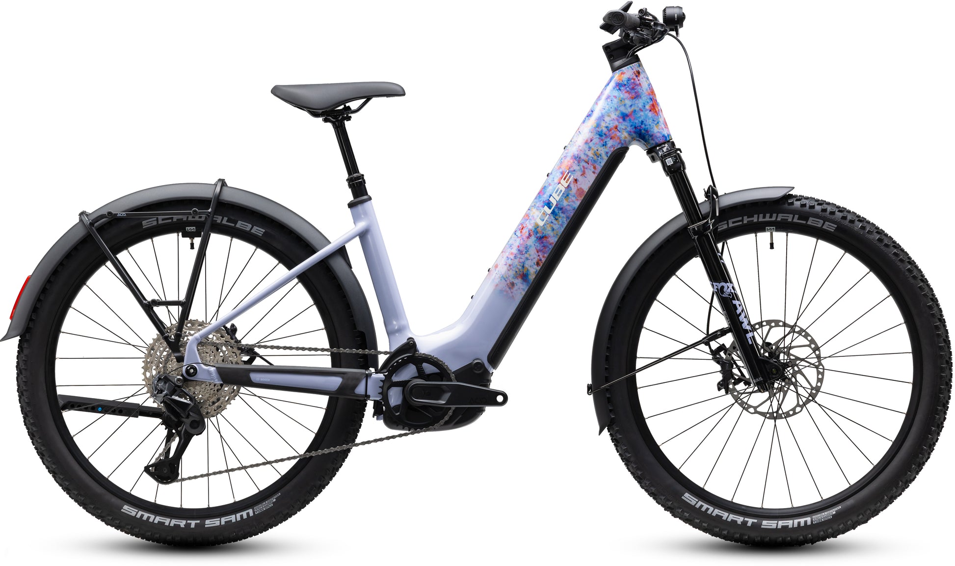 CUBE Reaction Hybrid SLX 800 FE Easy Entry E-Mountainbike Hardtail 2027 in artline, Seitenansicht