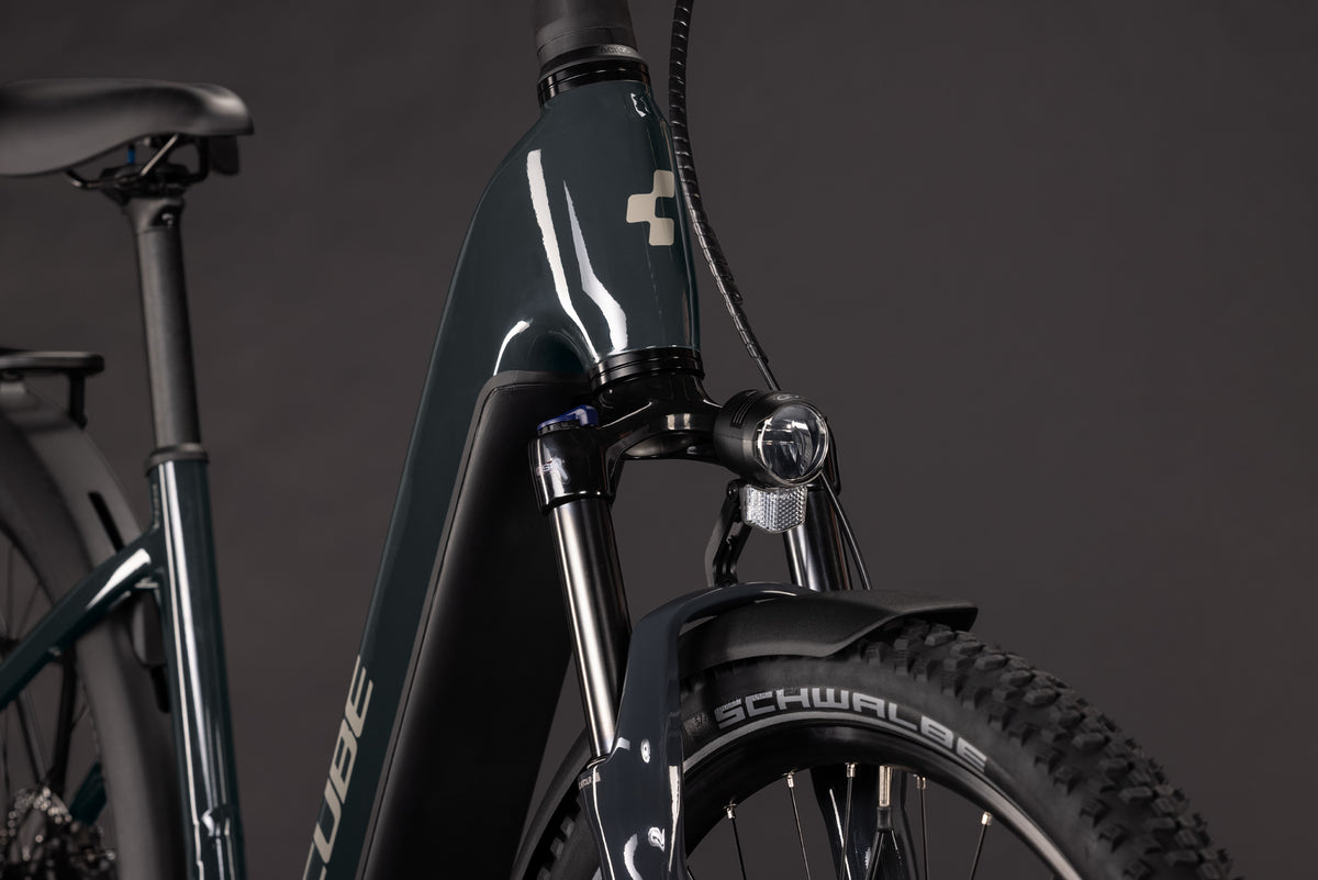 CUBE Nuride Hybrid Performance 720 Easy Entry E-Trekkingrad 2027, Sattel und Sitzposition