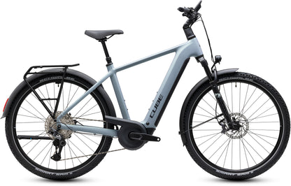 CUBE Nuride Hybrid EXC 800 E-Trekkingrad 2027 in seagrey und black, Seitenansicht