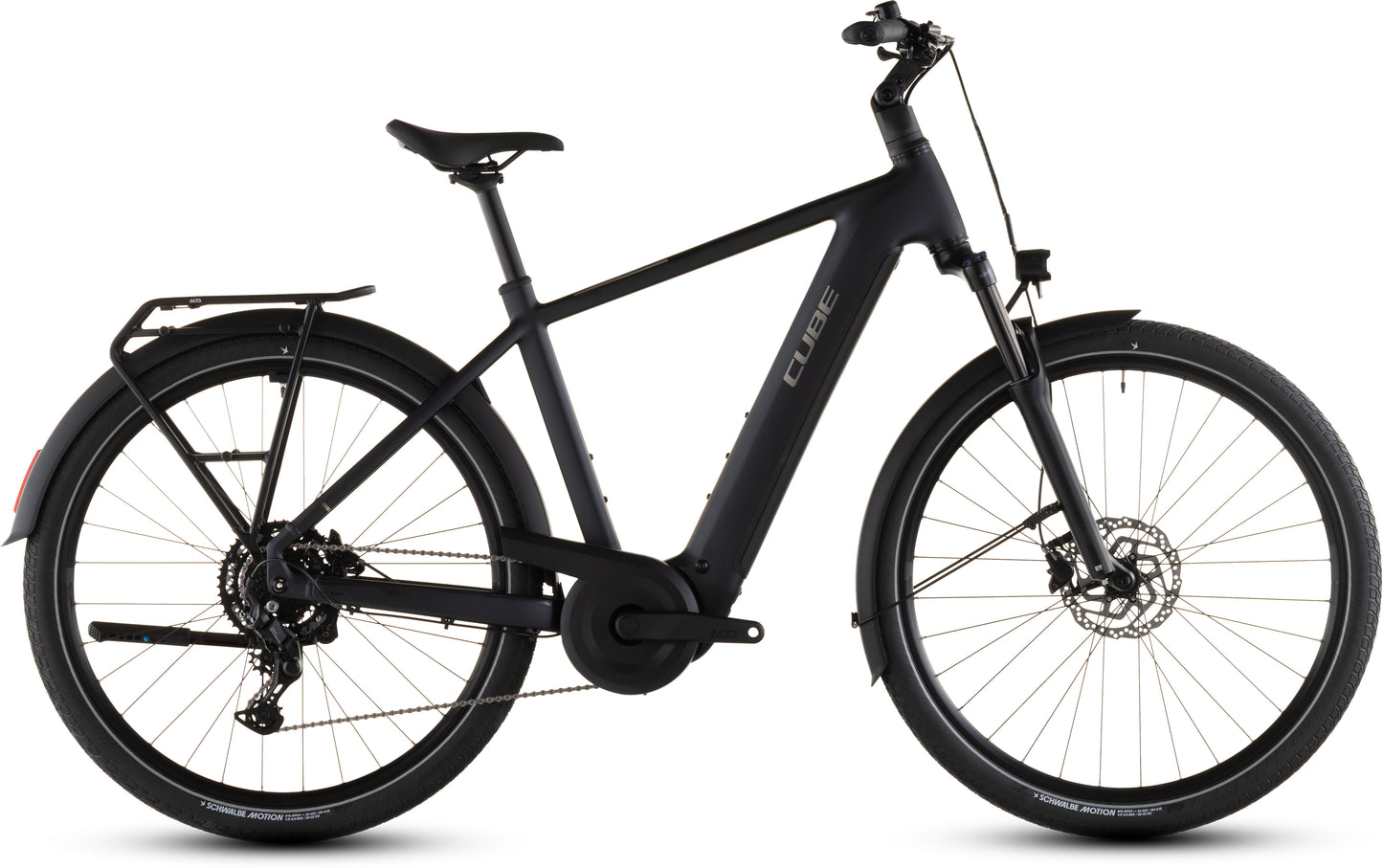 Produktbild: Cube Touring Hybrid ONE 600 coal´n´chrome, Seitenansicht (weißer Hintergrund)