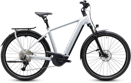 CUBE Kathmandu Hybrid ONE 800 E-Trekkingrad 2027 in silverstar und reflex, Seitenansicht