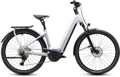 CUBE Kathmandu Hybrid ONE 800 Easy Entry E-Trekkingrad 2027 in silverstar und reflex, Seitenansicht