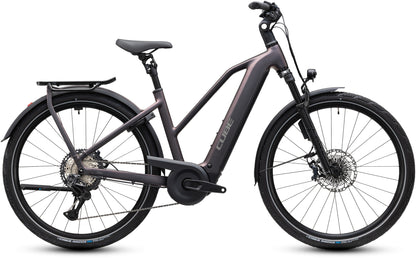 CUBE Kathmandu Hybrid SLT 800 Trapeze E-Trekkingrad 2027 in mysticgraphite und reflex, Seitenansicht