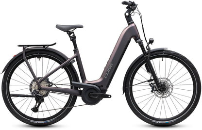 CUBE Kathmandu Hybrid SLT 800 Easy Entry E-Trekkingrad 2027 in mysticgraphite und reflex, Seitenansicht