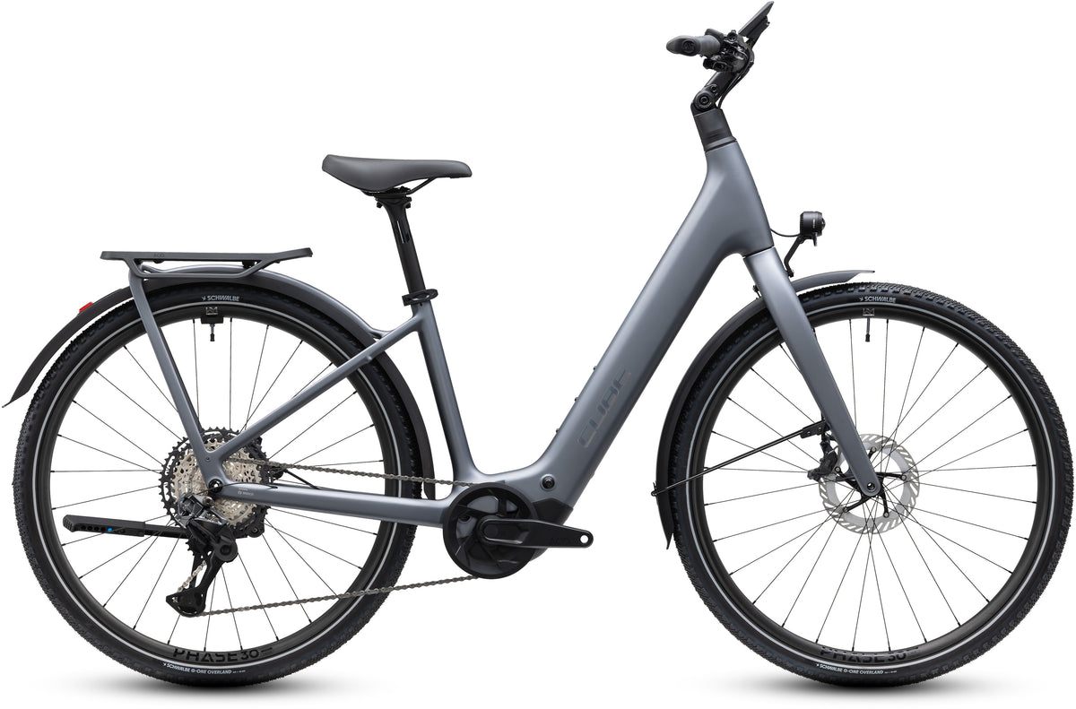 CUBE Kathmandu Hybrid C:62 SLT 400x Easy Entry E-Trekkingrad 2027 in ashgrey und prizm, Seitenansicht