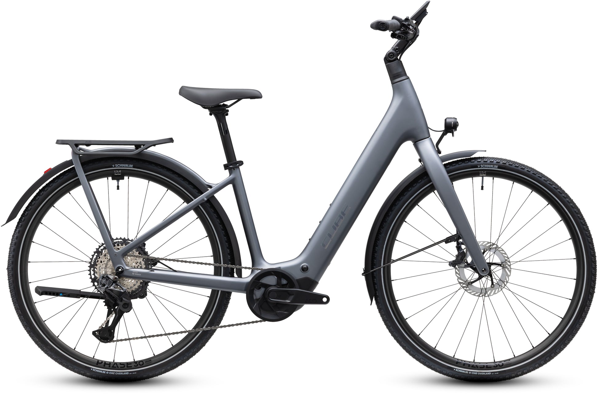 CUBE Kathmandu Hybrid C:62 SLT 400x Easy Entry E-Trekkingrad 2027 in ashgrey und prizm, Seitenansicht