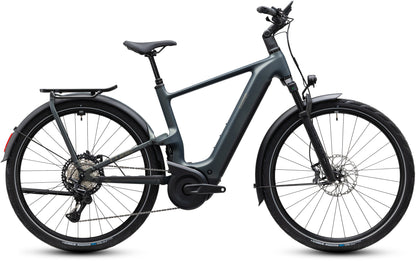 CUBE Kathmandu Hybrid ONE11 HPC SLX 800 E-Trekkingrad 2027 in sagebrushgreen und chrome, Seitenansicht