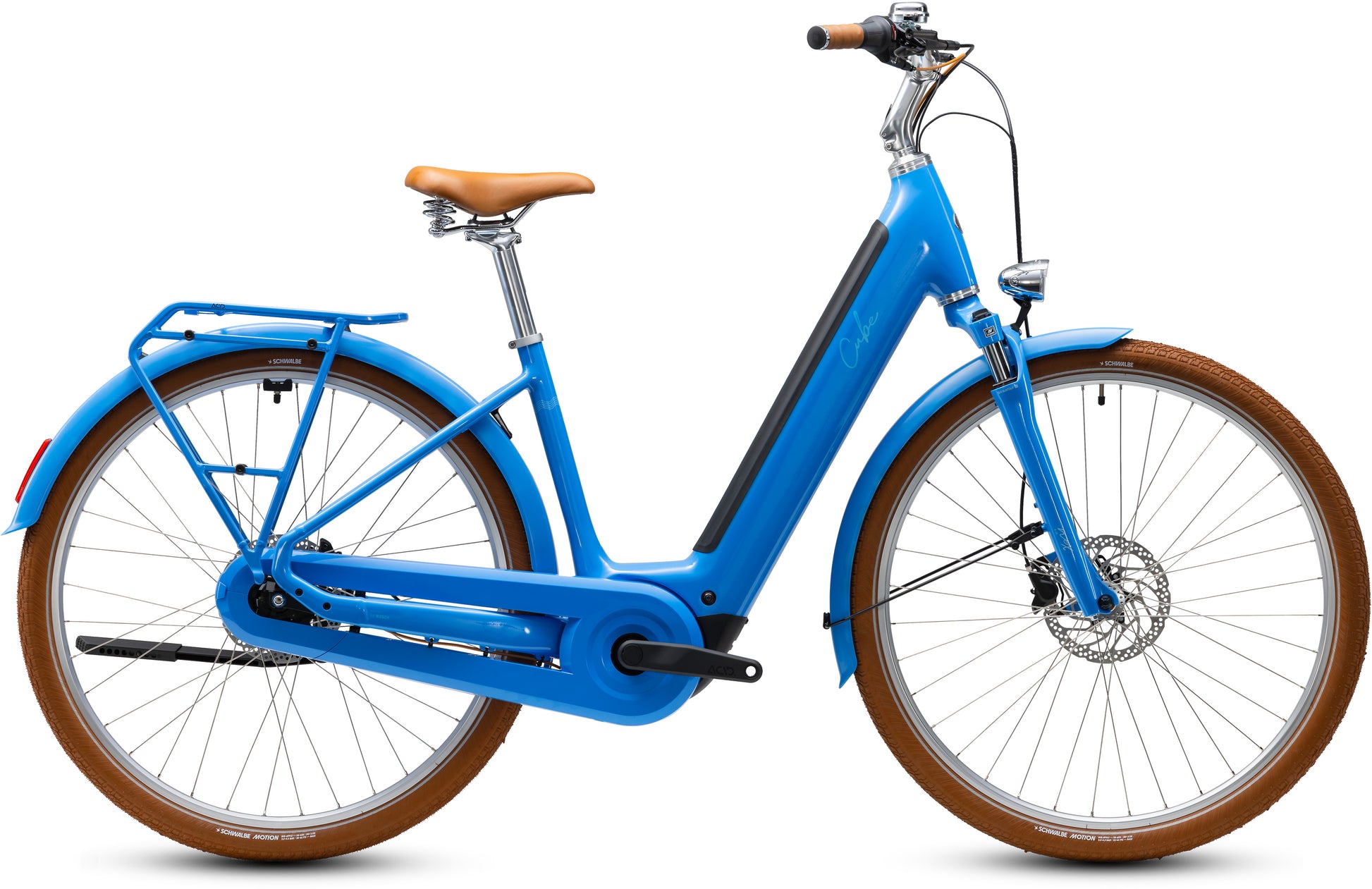 CUBE Aruba Hybrid 600 Easy Entry E-Cityrad 2027 in deepsky und brown, Seitenansicht