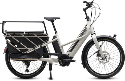 CUBE Longtail Hybrid Family 800 E-Lastenrad 2027 in greybeige und grey, Seitenansicht
