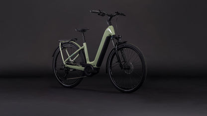 Produktbild: Cube Kathmandu Hybrid ONE 800 pea´n´green, Schrägansicht (schwarzer Hintergrund)