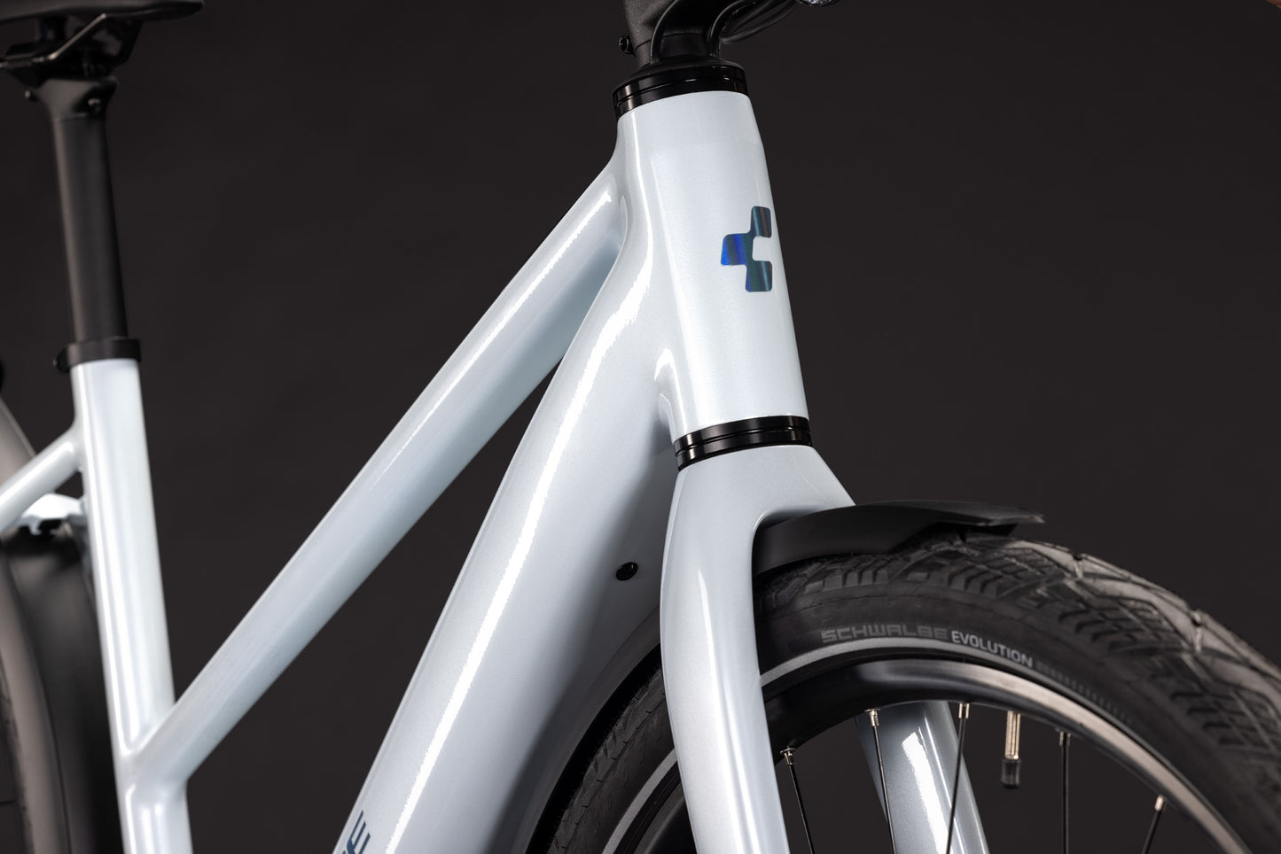 CUBE Editor Hybrid SLT 400x FE Trapeze E-Cityrad 2027, Sattel und Sitzposition