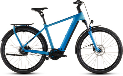 Produktbild: Cube Kathmandu Hybrid Comfort Pro 800 azure´n´black, Seitenansicht (weißer Hintergrund)
