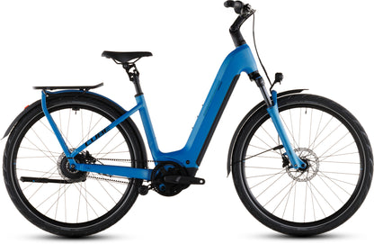 Produktbild: Cube Kathmandu Hybrid Comfort Pro 800 azure´n´black, Seitenansicht (weißer Hintergrund)