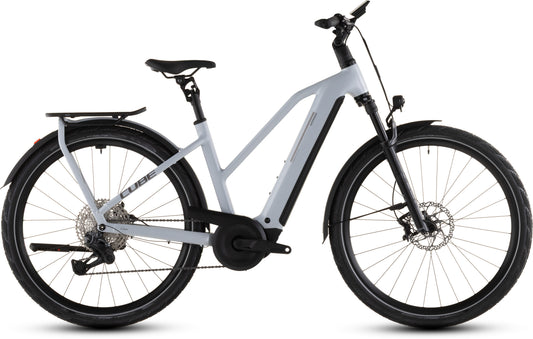 Produktbild: Cube Kathmandu Hybrid SLX 800 foggrey´n´grey, Seitenansicht (weißer Hintergrund)