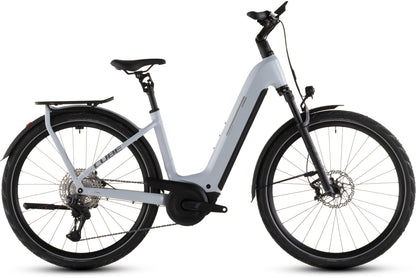 Produktbild: Cube Kathmandu Hybrid SLX 800 foggrey´n´grey, Seitenansicht (weißer Hintergrund)