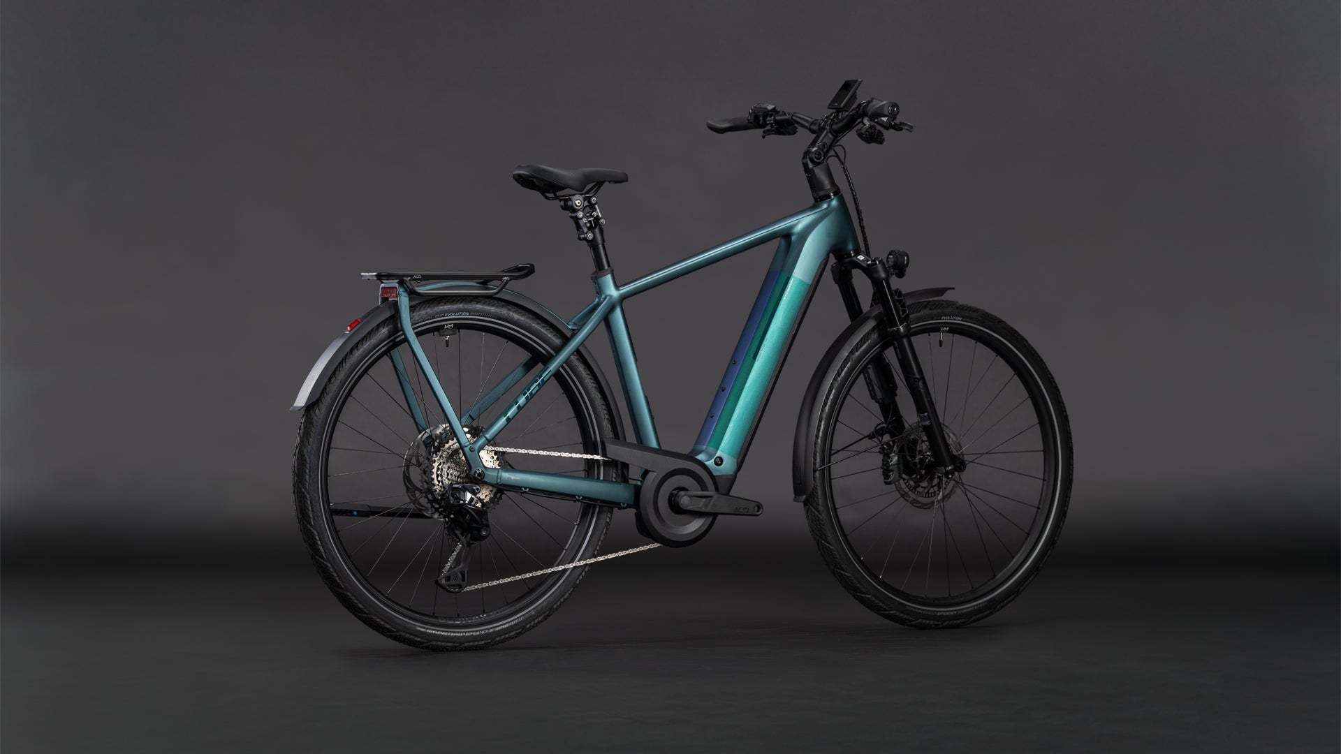 Produktbild: Cube Kathmandu Hybrid SLT 800 duskwood´n´goblin, Schrägansicht (schwarzer Hintergrund)