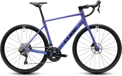 CUBE Attain SLX Rennrad 2027 in blueiris und black, Seitenansicht