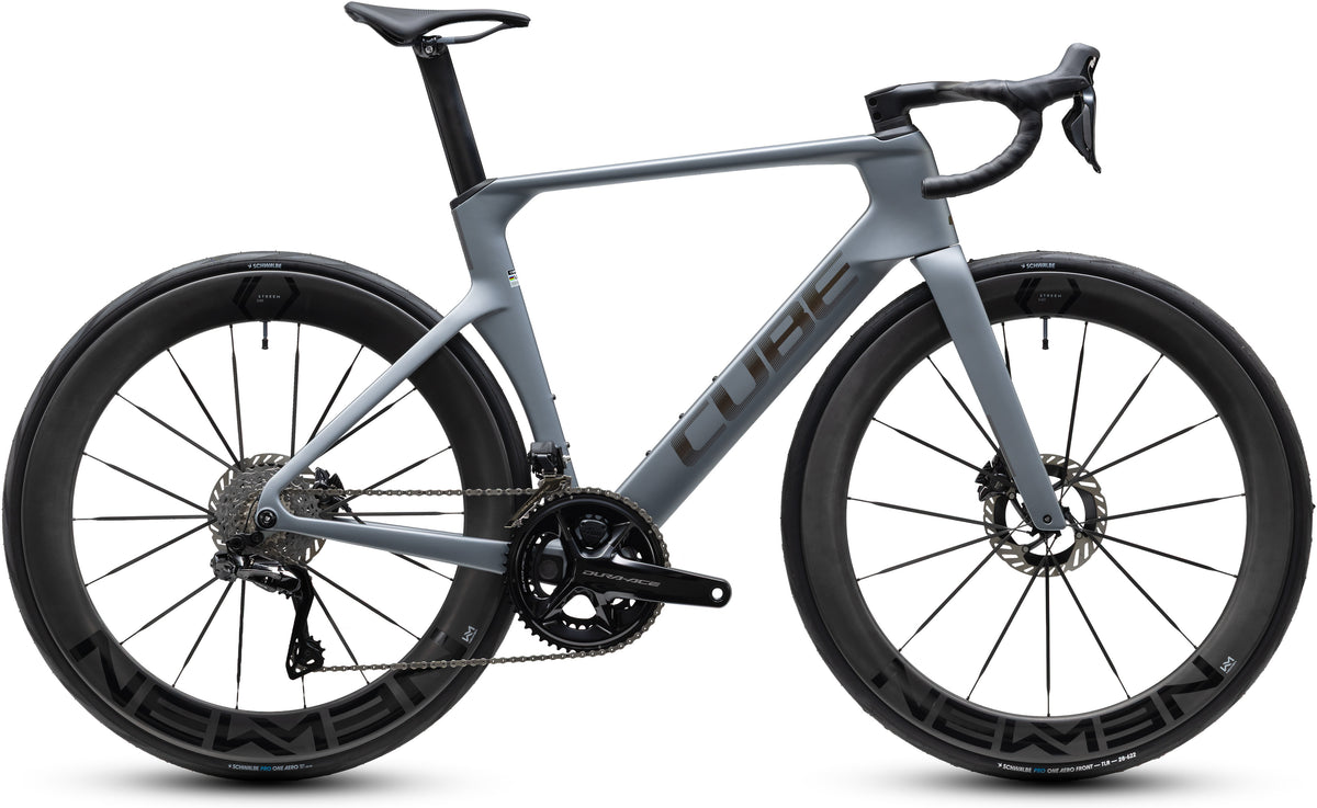 CUBE Litening Aero C:68X SLT Rennrad 2027 in slategrey und prizm, Seitenansicht