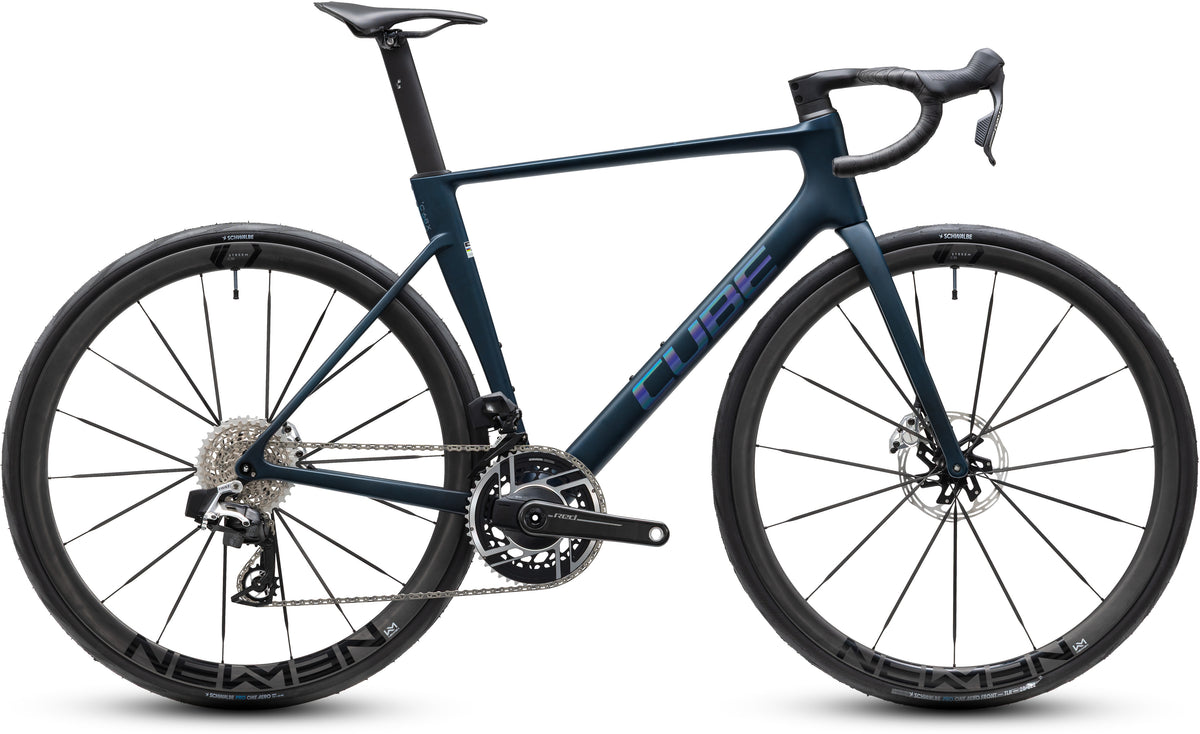 CUBE Litening Air C:68X SLX Rennrad 2027 in liquidblue und crisscross, Seitenansicht