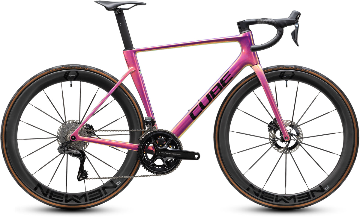 CUBE Litening Air C:68X SLT Rennrad 2027 in beamfibre und black, Seitenansicht