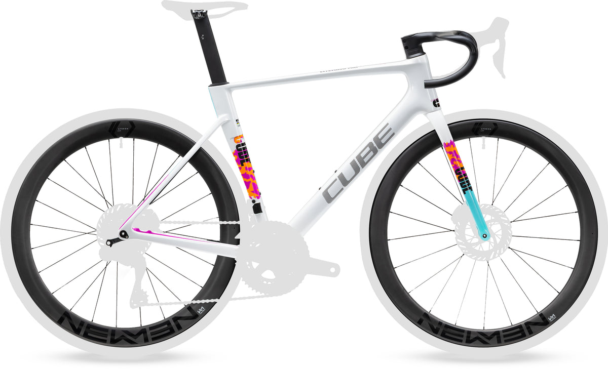 CUBE Litening Air C:68X Frameset Rahmenset 2027 in graphic und white, Seitenansicht