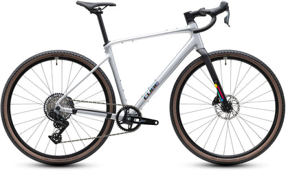 CUBE Nuroad SLX Gravelbike 2027 in spaceship und cmy, Seitenansicht