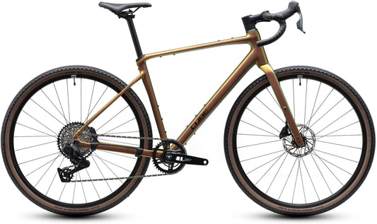 CUBE Nuroad SLX Gravelbike 2027 in autumn und black, Seitenansicht